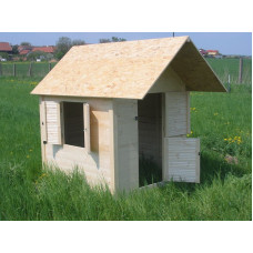 Dětský domek dřevěný Standard s přesahem střechy 120x140x170 cm